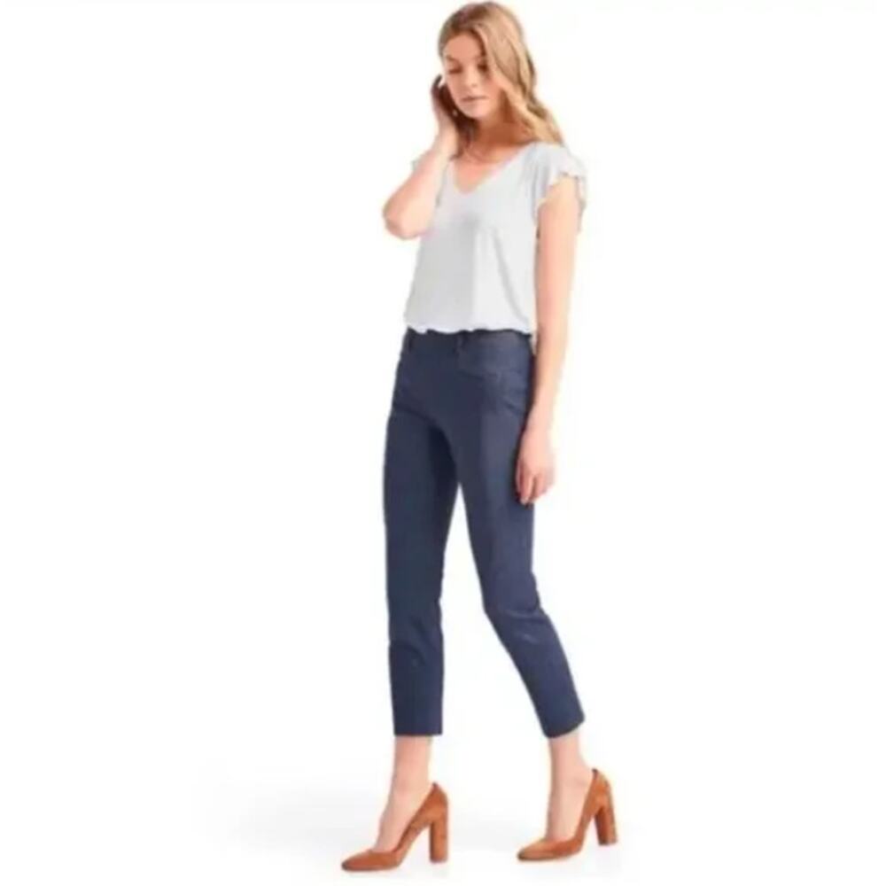 GAP Navy Skinny Ankle Pinstriped Pants Size 8
